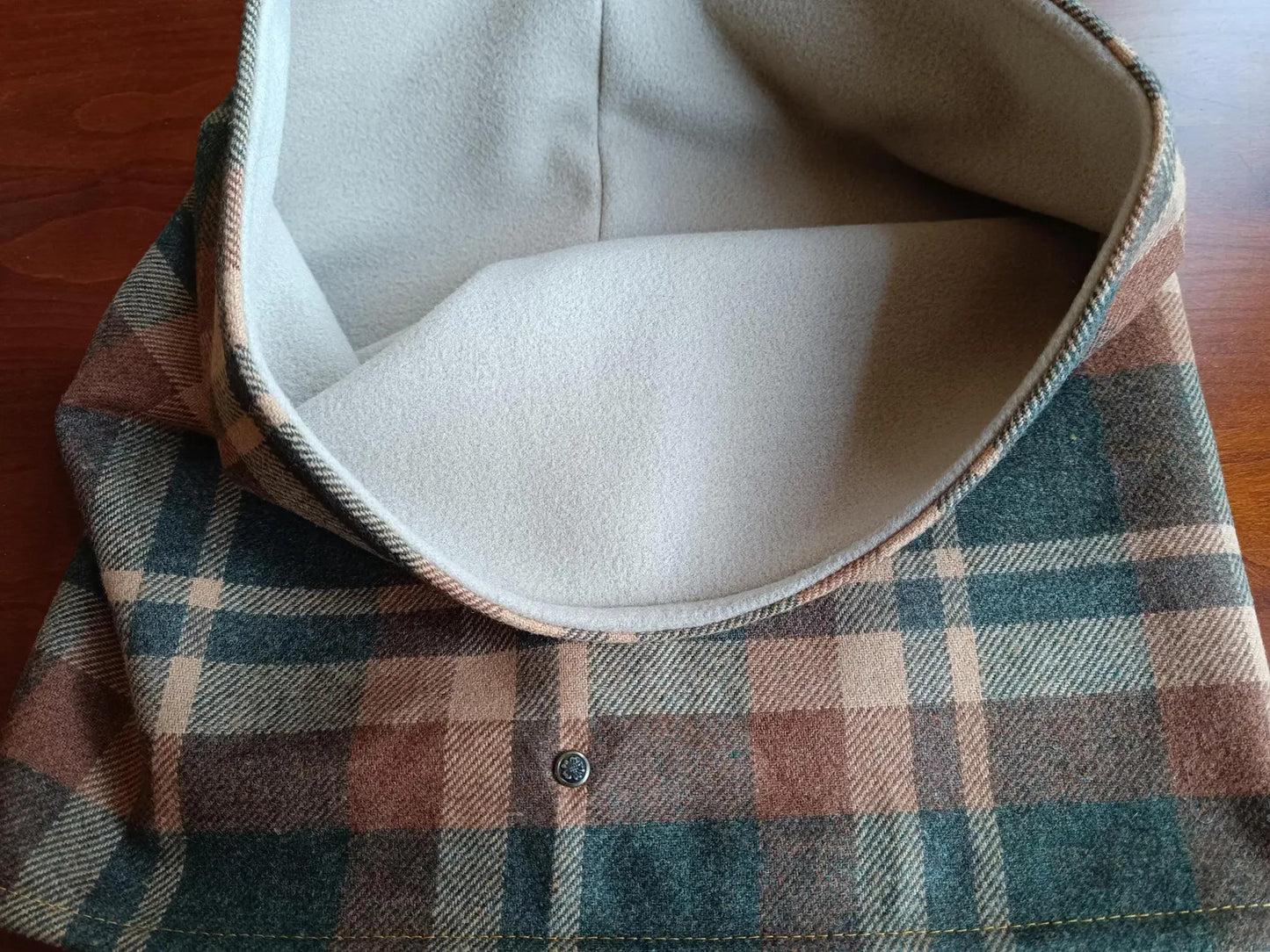 Snood élégant Tartan Lainage Doublé Polaire style vintage écossais