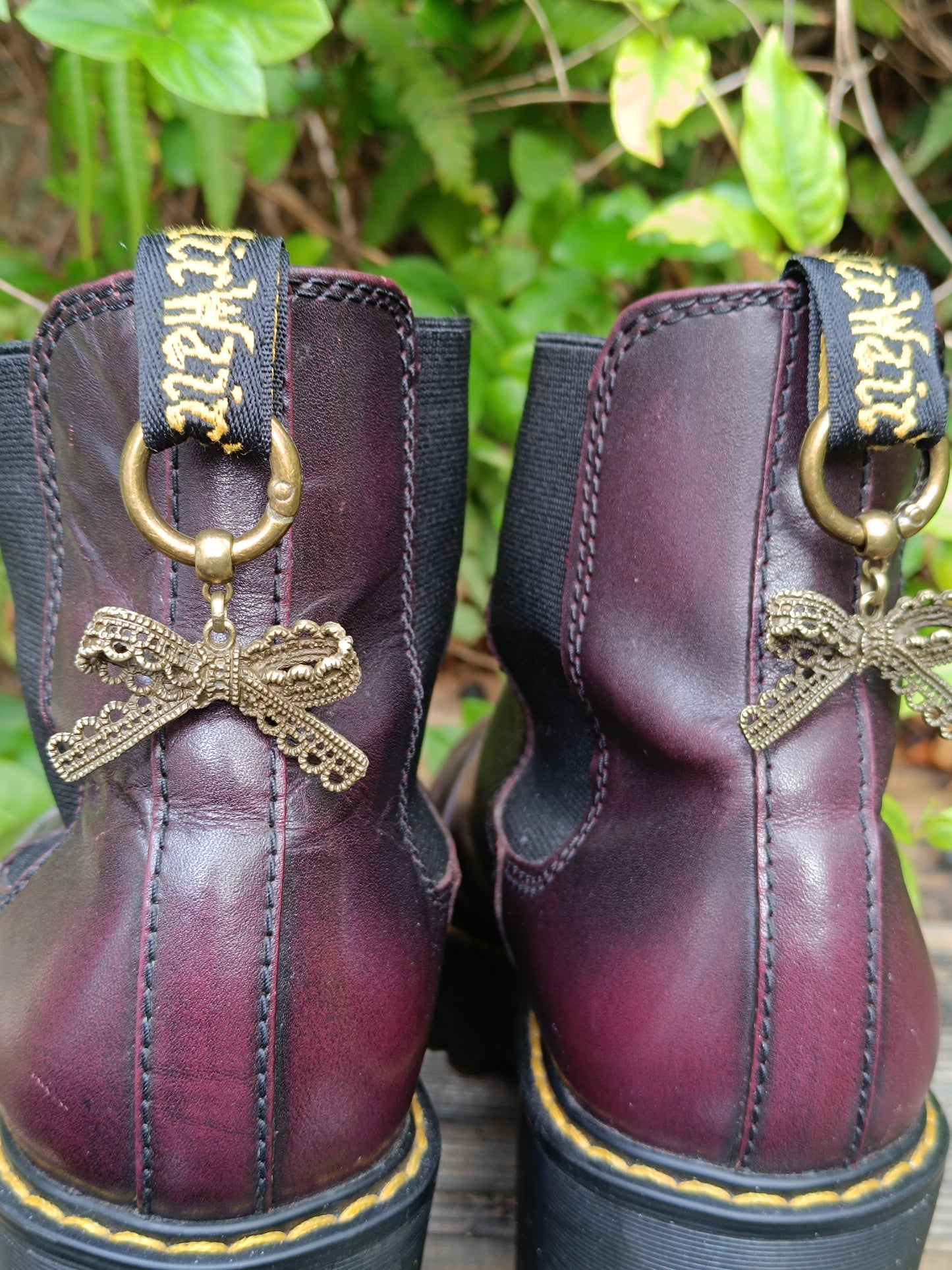 Bijoux de chaussures charms, boucles de languettes noeud de dentelle métal