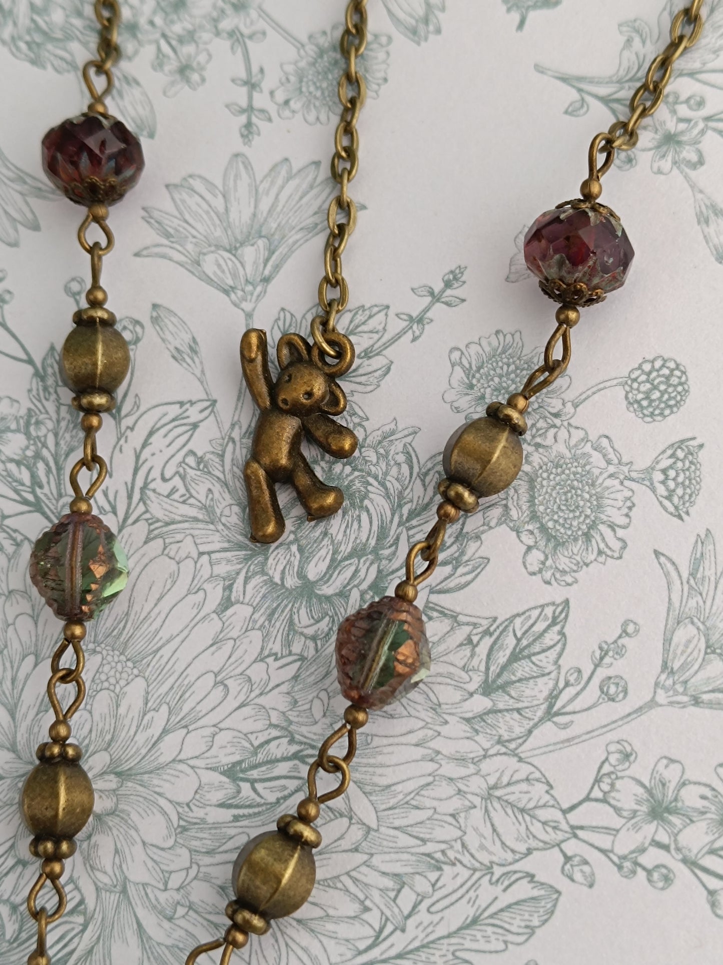 Collier Vanité Pastel - Cabochon Verre Gothique