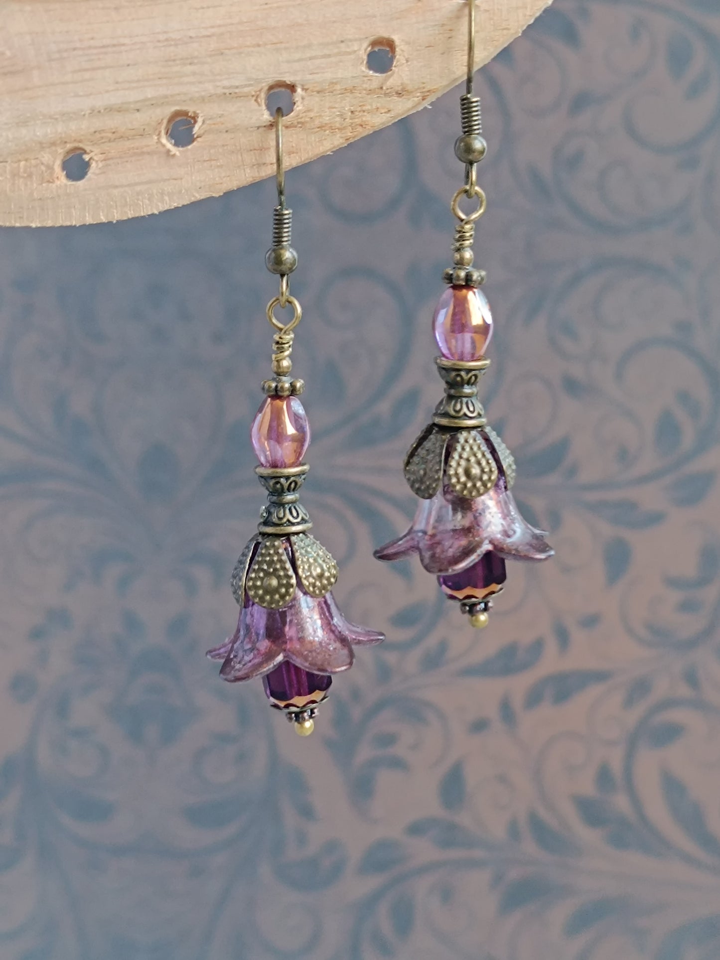 Boucles d'oreilles pendantes – Clochettes champêtres féeriques