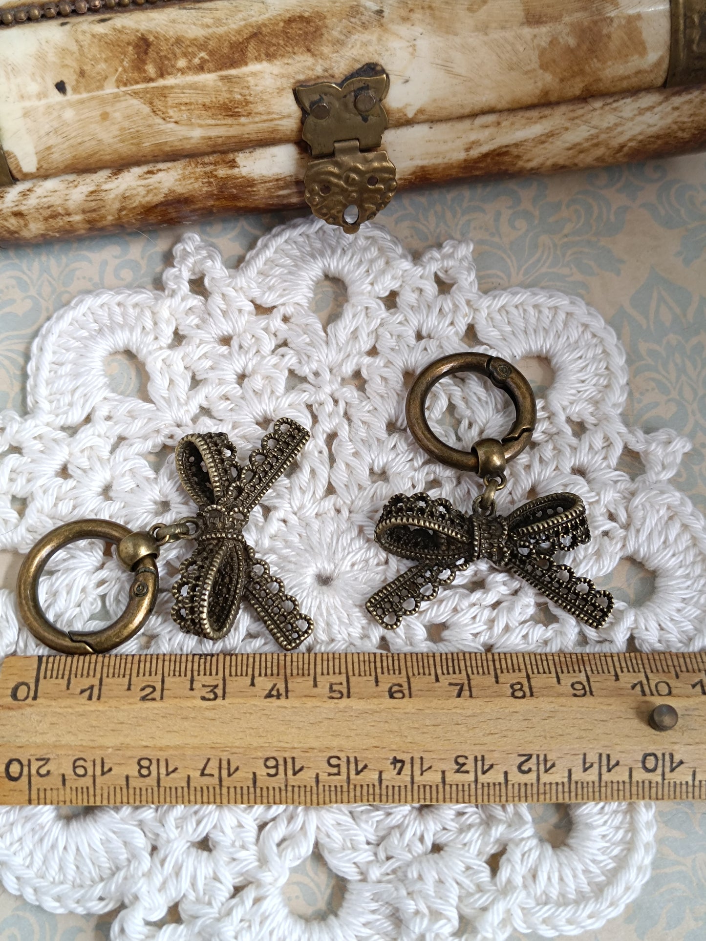 Bijoux de chaussures charms, boucles de languettes noeud de dentelle métal
