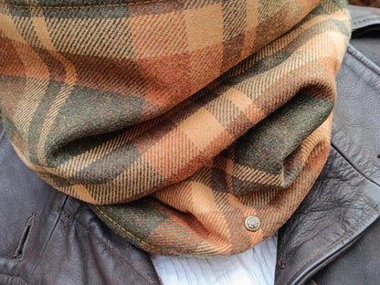 Snood élégant Tartan Lainage Doublé Polaire style vintage écossais