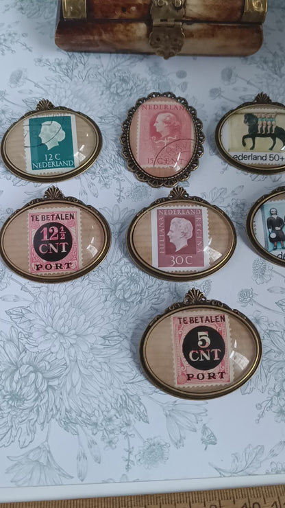 Broche timbre ancien hollandais