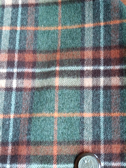 Tour de cou tartan écossais vintage polaire de laine - Modèle exceptionnel