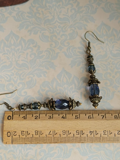 Boucles d'oreilles Montana Précieuse - Perles Verre Tchèque Bronze