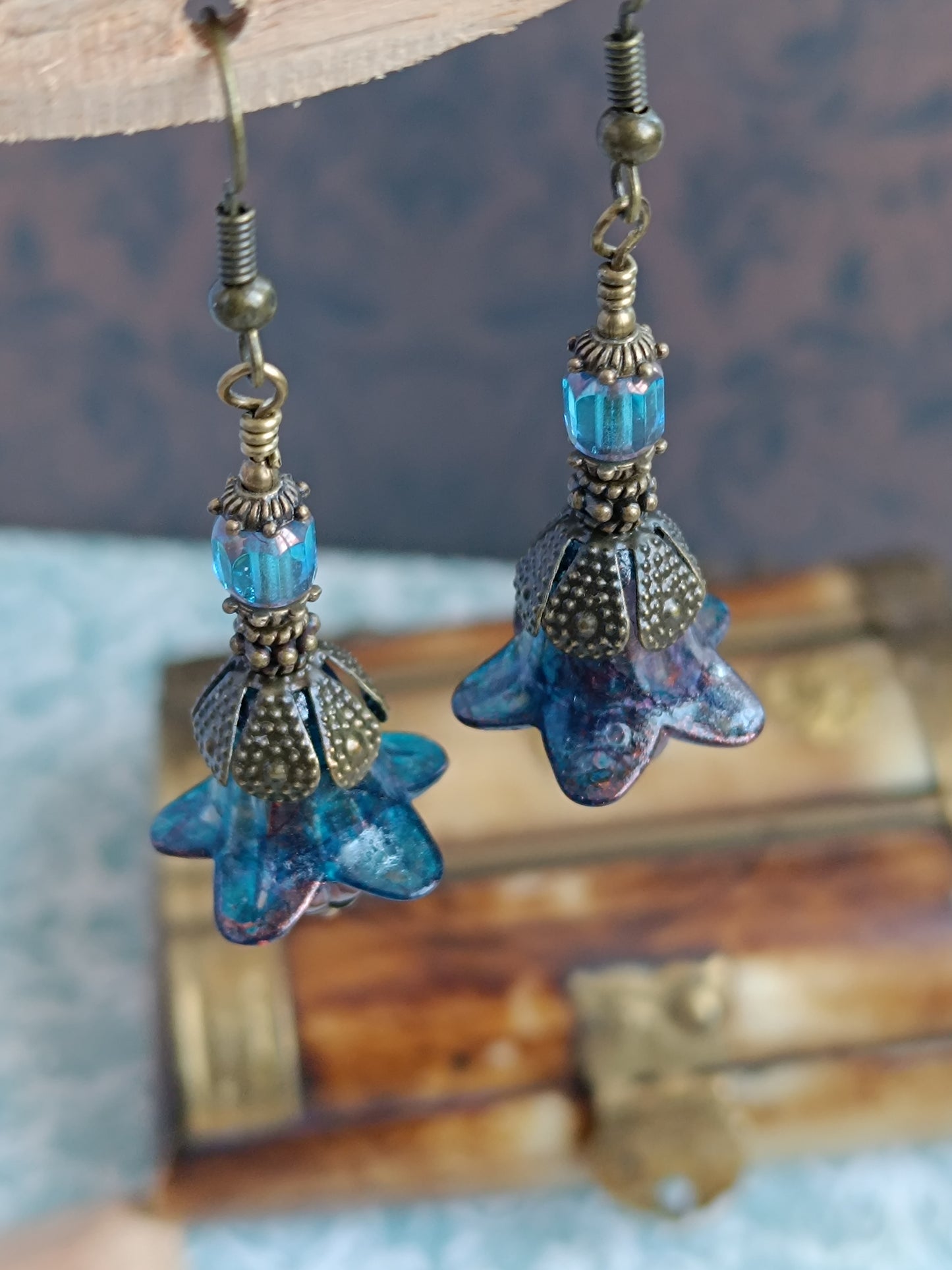Boucles d'oreilles pendantes – Clochettes champêtres féeriques
