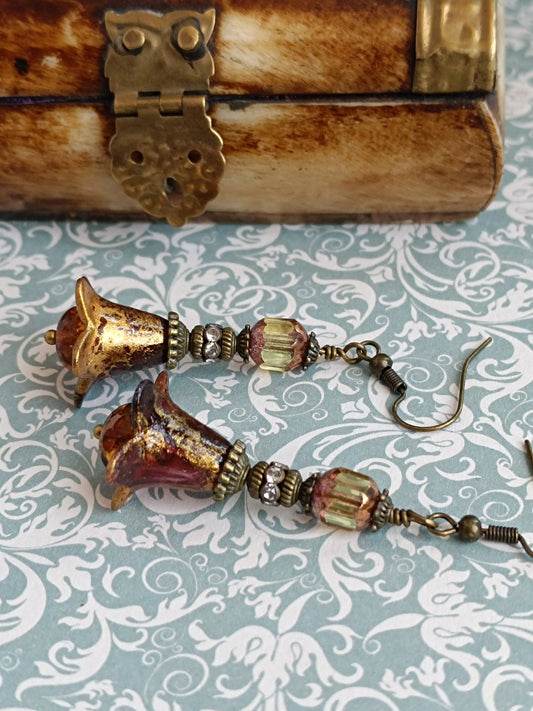 Boucles d'oreilles pendantes – Clochettes champêtres féeriques