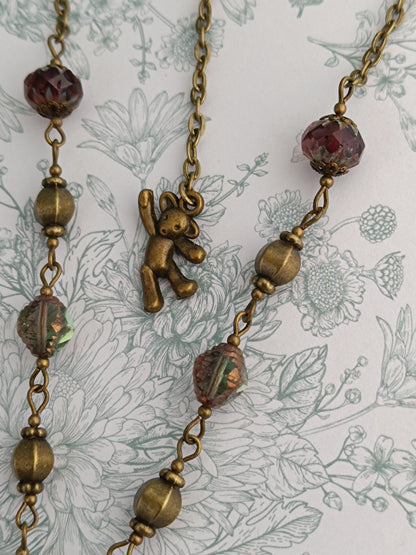 Collier Vanité Pastel - Cabochon Verre Gothique