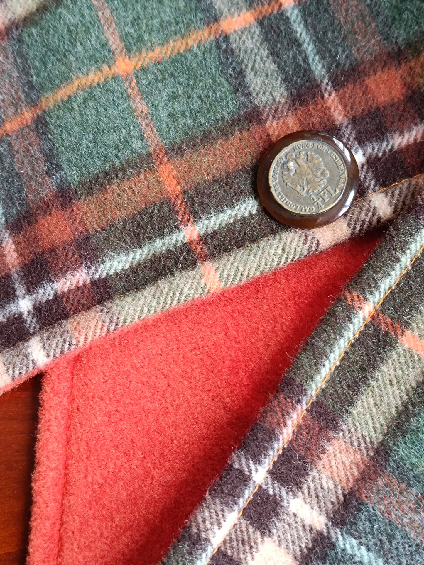 Tour de cou tartan écossais vintage polaire de laine - Modèle exceptionnel