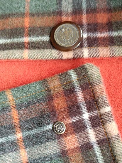 Tour de cou tartan écossais vintage polaire de laine - Modèle exceptionnel