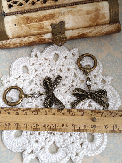 Bijoux charms de chaussures, boucles languettes bottines noeud de dentelle et strass