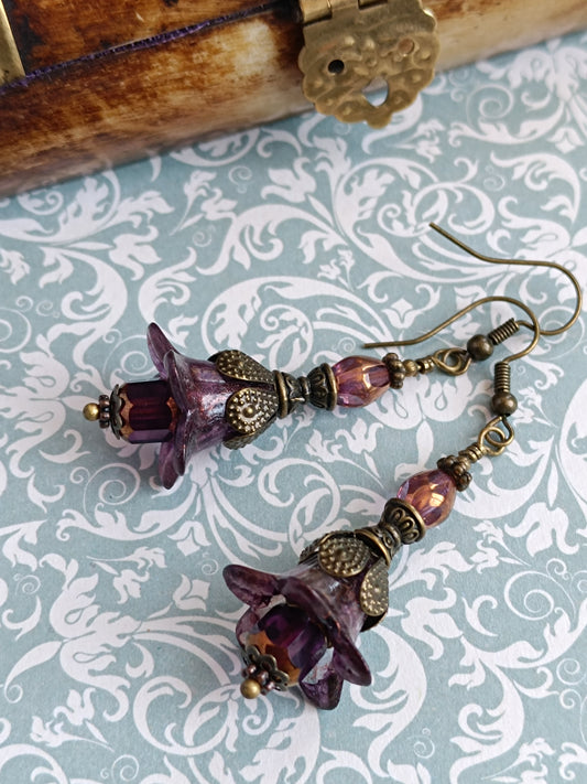 Boucles d'oreilles pendantes – Clochettes champêtres féeriques