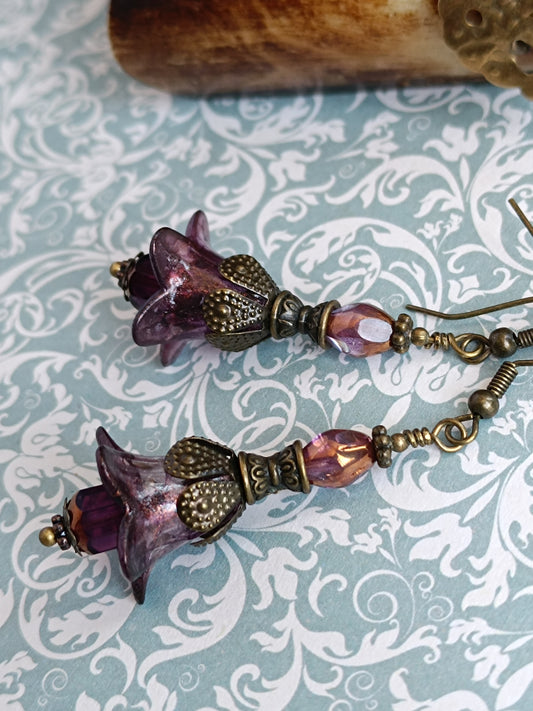 Boucles d'oreilles pendantes – Clochettes champêtres féeriques