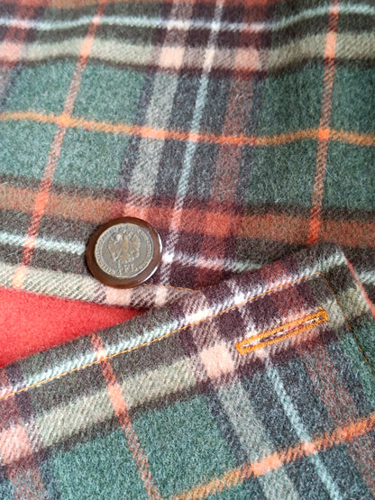 Tour de cou tartan écossais vintage polaire de laine - Modèle exceptionnel