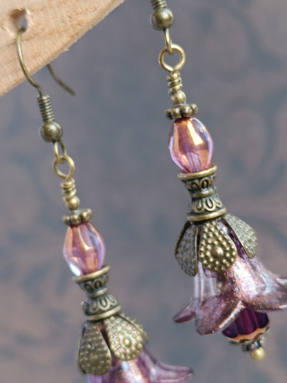 Boucles d'oreilles pendantes – Clochettes champêtres féeriques