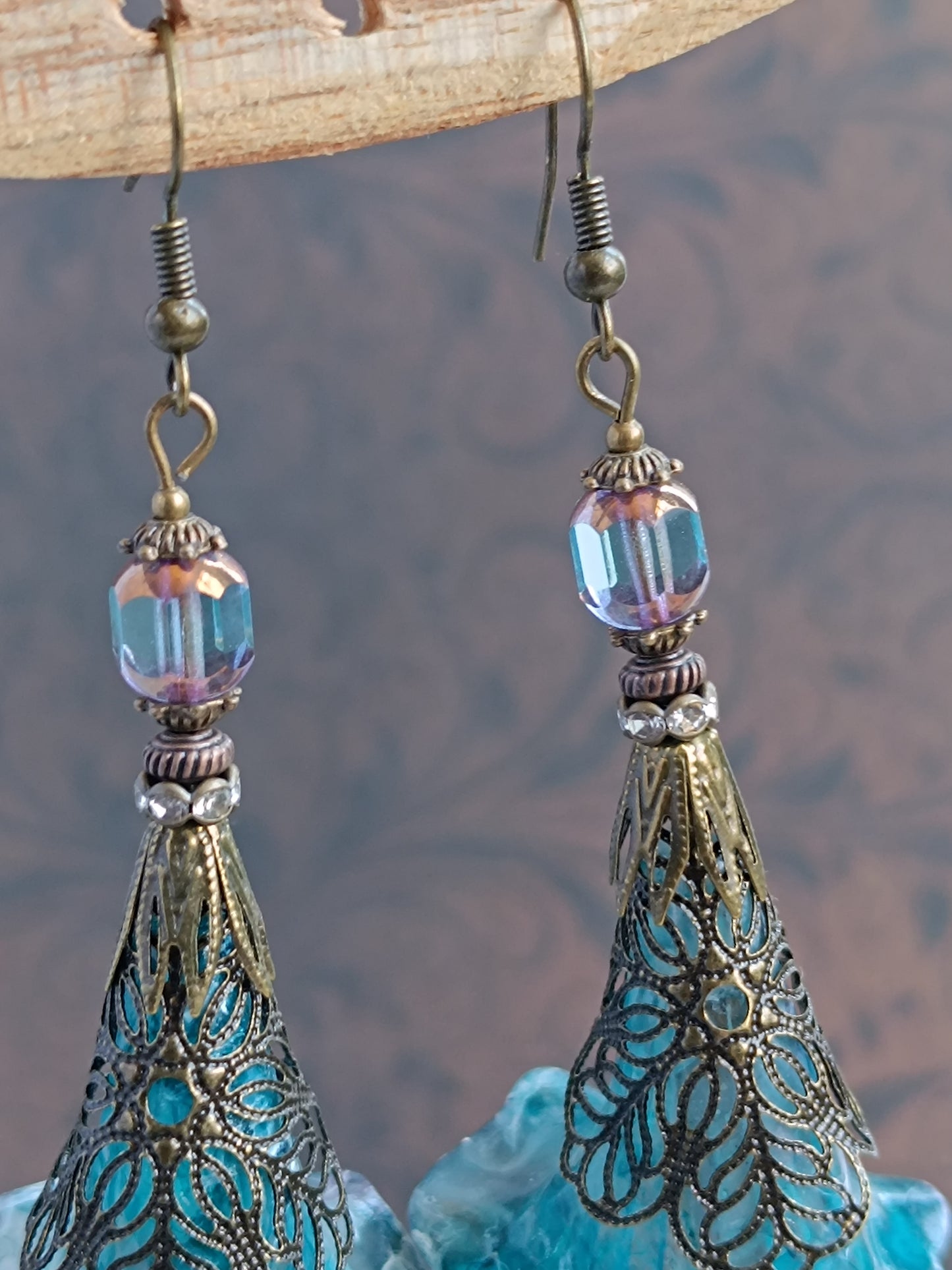 Boucles d'Oreilles Fleur Trompette mélancolique printanière