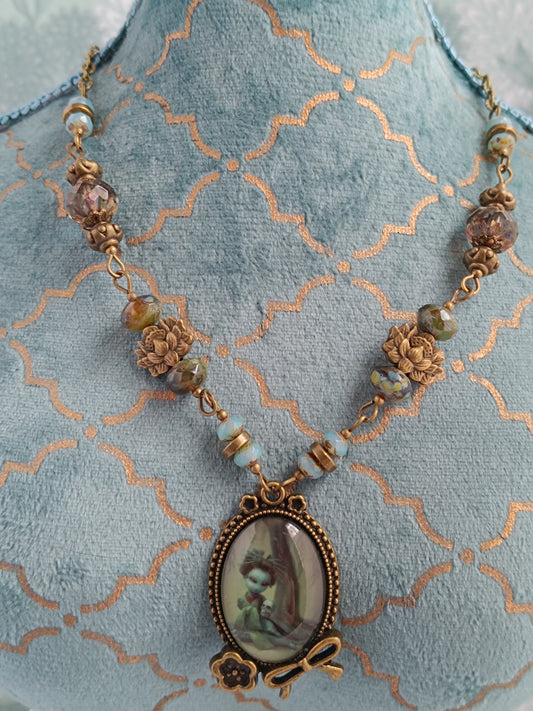 Collier Mémento Morris Asiatique - Cabochon Bronze