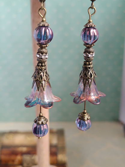 Parure “Fleurs Féeriques” – Collier & boucles d’oreilles assorties