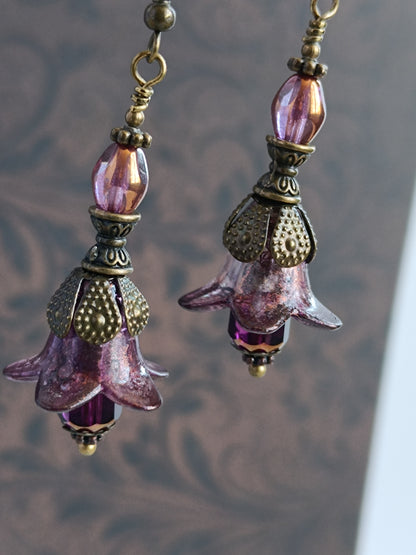 Boucles d'oreilles pendantes – Clochettes champêtres féeriques