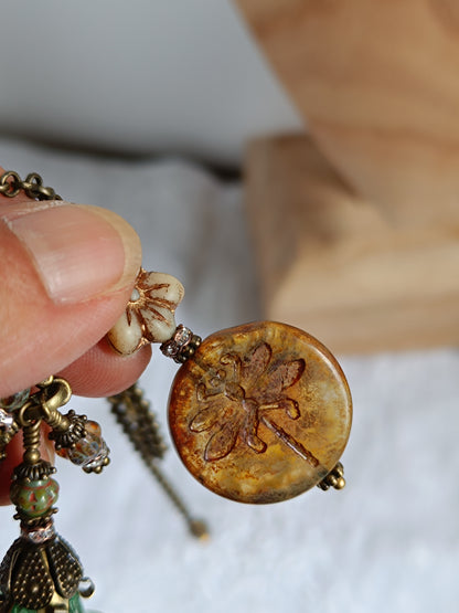 Parure Féérie Botanique – Libellule des Bois Enchantés