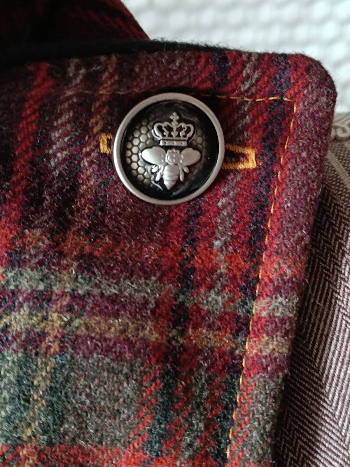 Ensemble personnalisé deux tours de cou tartan et boucles d’oreilles fleurs roses