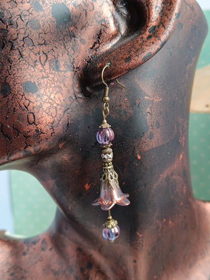 Parure “Fleurs Féeriques” – Collier & boucles d’oreilles assorties