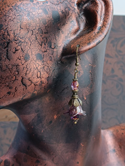 Boucles d'oreilles pendantes – Clochettes champêtres féeriques