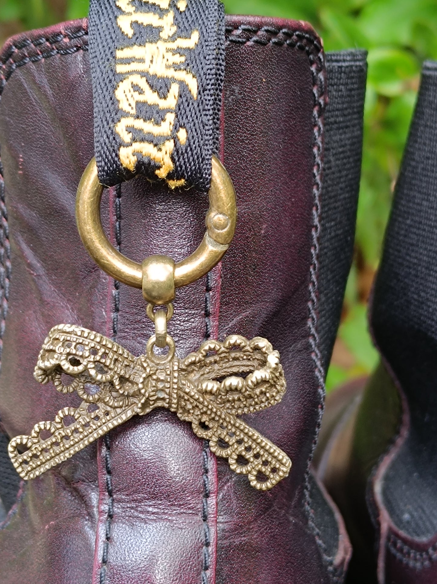 Bijoux de chaussures charms, boucles de languettes noeud de dentelle métal