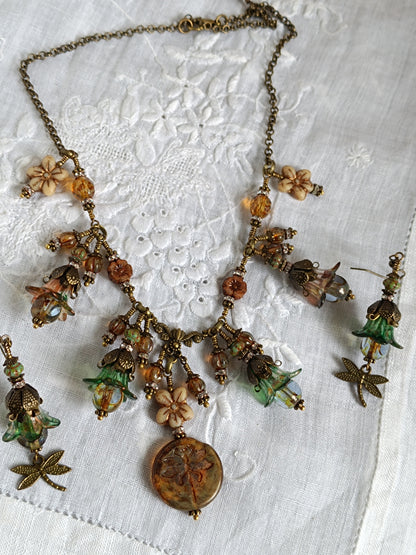 Parure Féérie Botanique – Libellule des Bois Enchantés