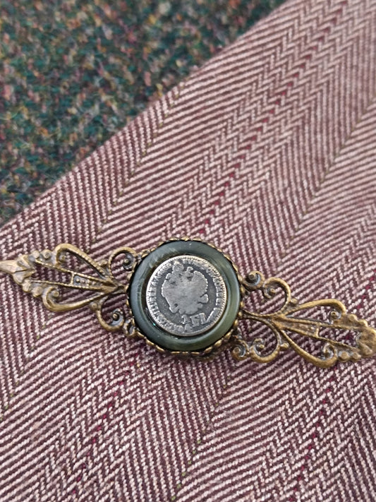 Broche épinglette steampunk bouton vintage