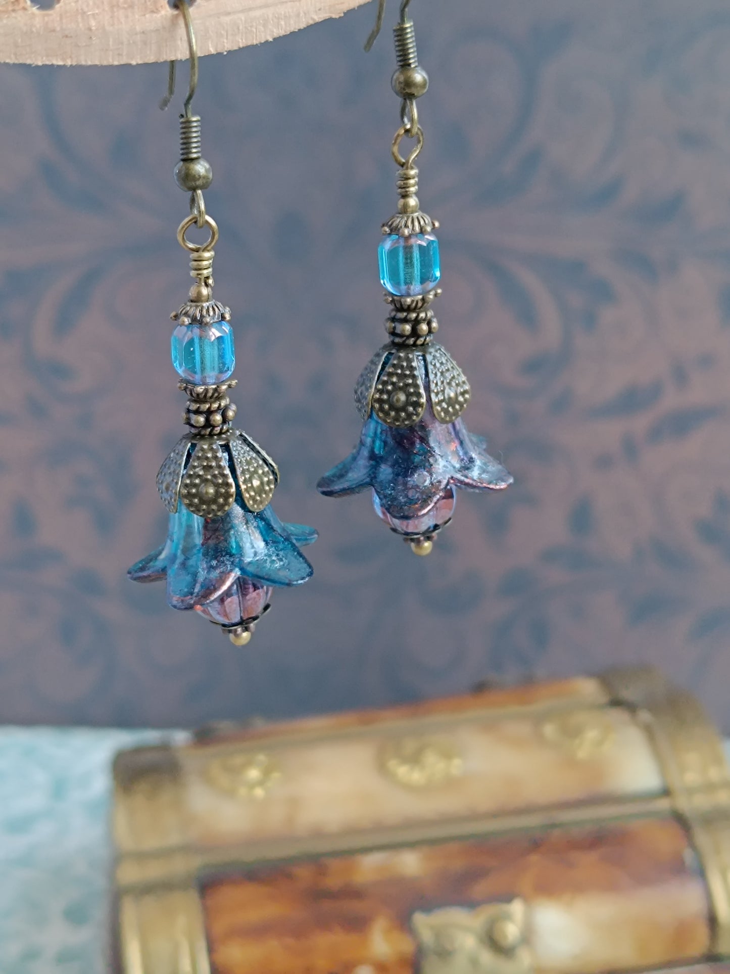 Boucles d'oreilles pendantes – Clochettes champêtres féeriques