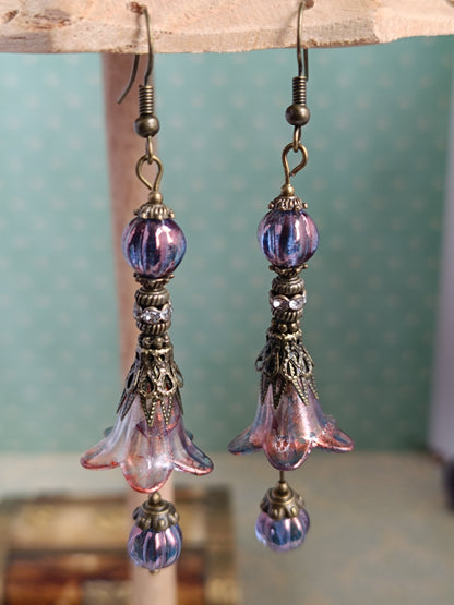 Parure “Fleurs Féeriques” – Collier & boucles d’oreilles assorties